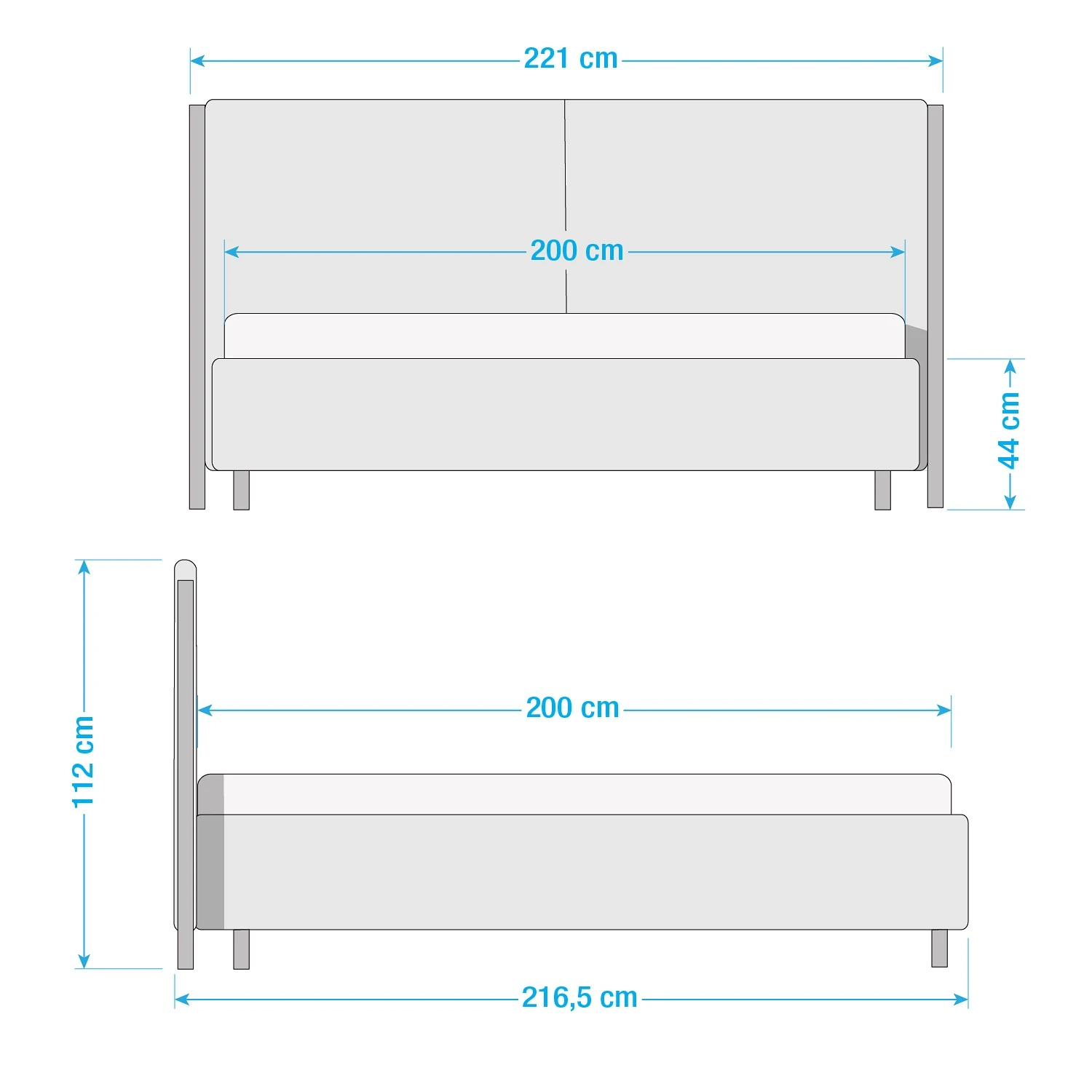 Tom Tailor Polsterbett California Bed - Chenille GCP: 106 denim - 200 x 200cm - Ohne Matratze 10 Tom Tailor Polsterbett California Bed - Chenille GCP: 106 denim - 200 x 200cm - Ohne Matratze – Bild 8