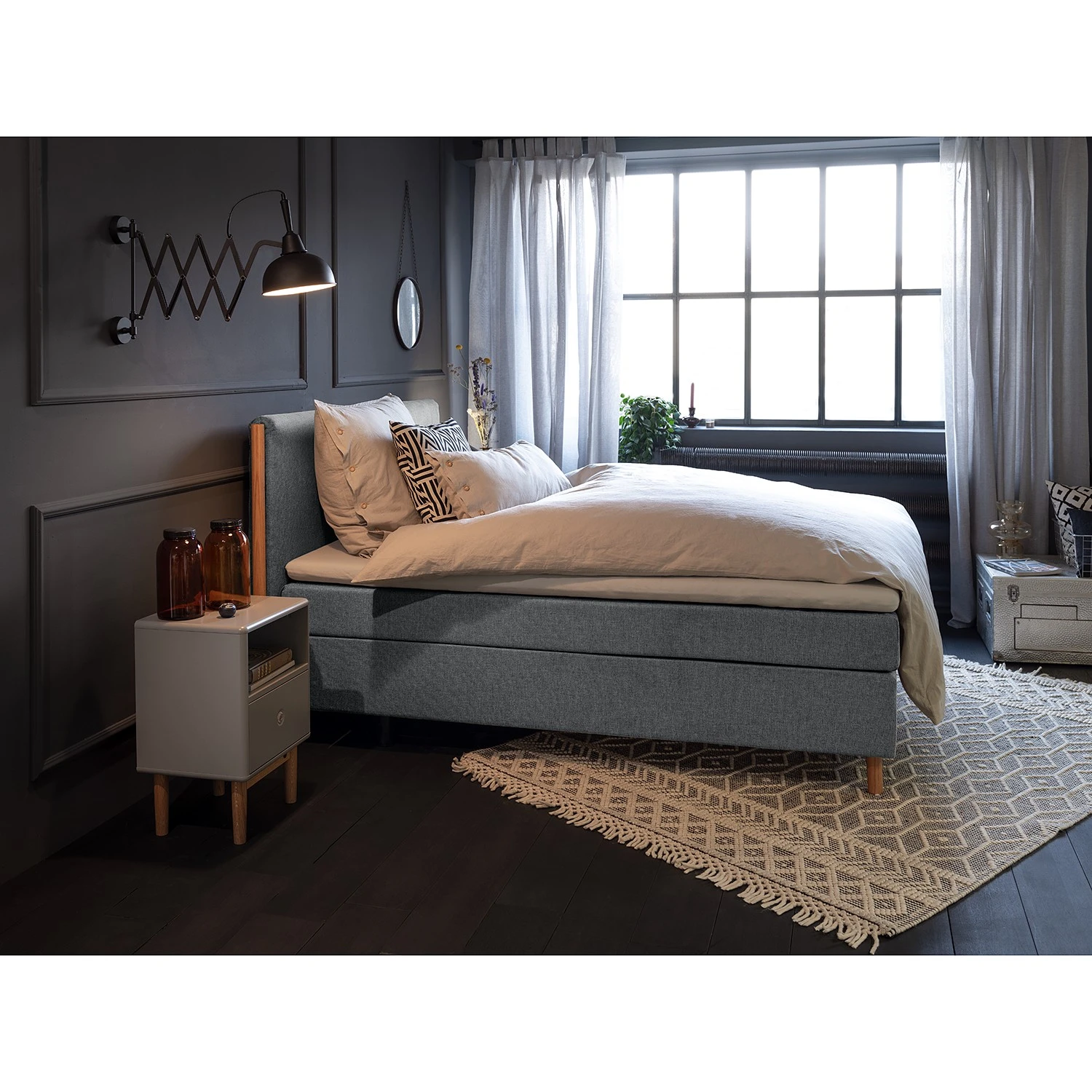 Tom Tailor Boxspringbett California Box - Chenille GCP: 129 concrete - 160 x 200cm - H3 - Unifarben 4 Tom Tailor Boxspringbett California Box - Chenille GCP: 129 concrete - 160 x 200cm - H3 - Unifarben – Bild 2