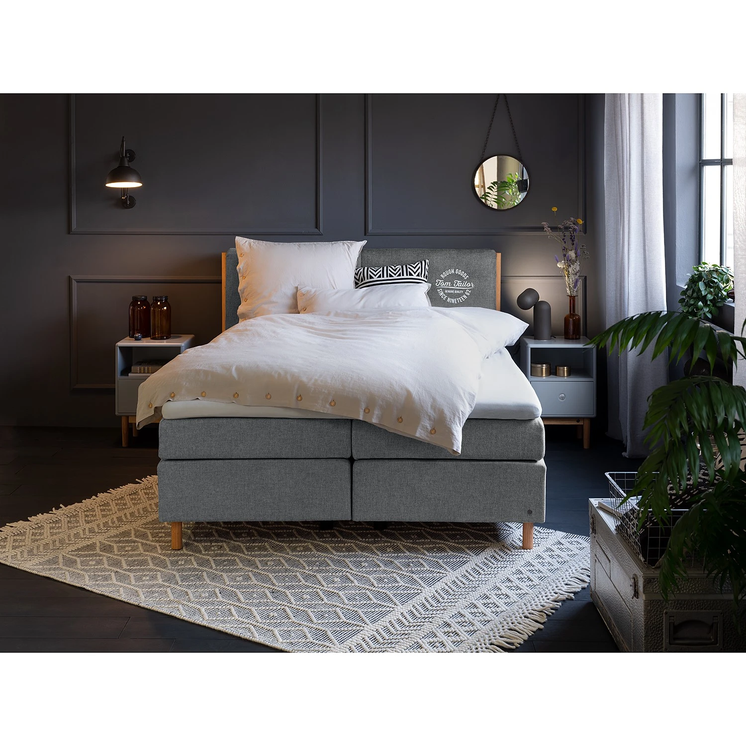 Tom Tailor Boxspringbett California Box - Chenille GCP: 129 concrete - 160 x 200cm - H3 - Unifarben 5 Tom Tailor Boxspringbett California Box - Chenille GCP: 129 concrete - 160 x 200cm - H3 - Unifarben – Bild 3