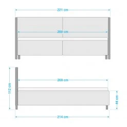 Tom Tailor Polsterbett California Storage - Chenille GCP: 11 zinc - 200 x 200cm - Ohne Matratze -Deutschland Betten Verkäufe 2022 1000359831 220708 500 SKETCH DETAILS P000000001000359831 sketch