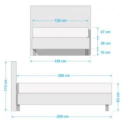 Trendline by ADA Boxspringbett Jonna - Chenille TBS: 69 Achatgrau - 120 x 200cm - H3 -Deutschland Betten Verkäufe 2022 1000360245 220804 500 SKETCH DETAILS P000000001000360245 sketch