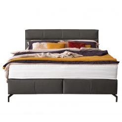 Trendline by ADA Boxspringbett Plinia - Echtleder EA: 8 Grau - 180 x 200cm - H2 -Deutschland Betten Verkäufe 2022 1000360306 220707 030 DETAILS P000000001000360306