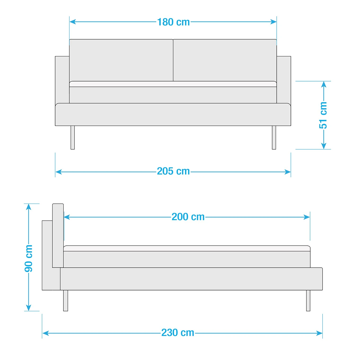 Loftscape Polsterbett Manu - Koralle - 180 x 200cm 10 Loftscape Polsterbett Manu - Koralle - 180 x 200cm – Bild 8