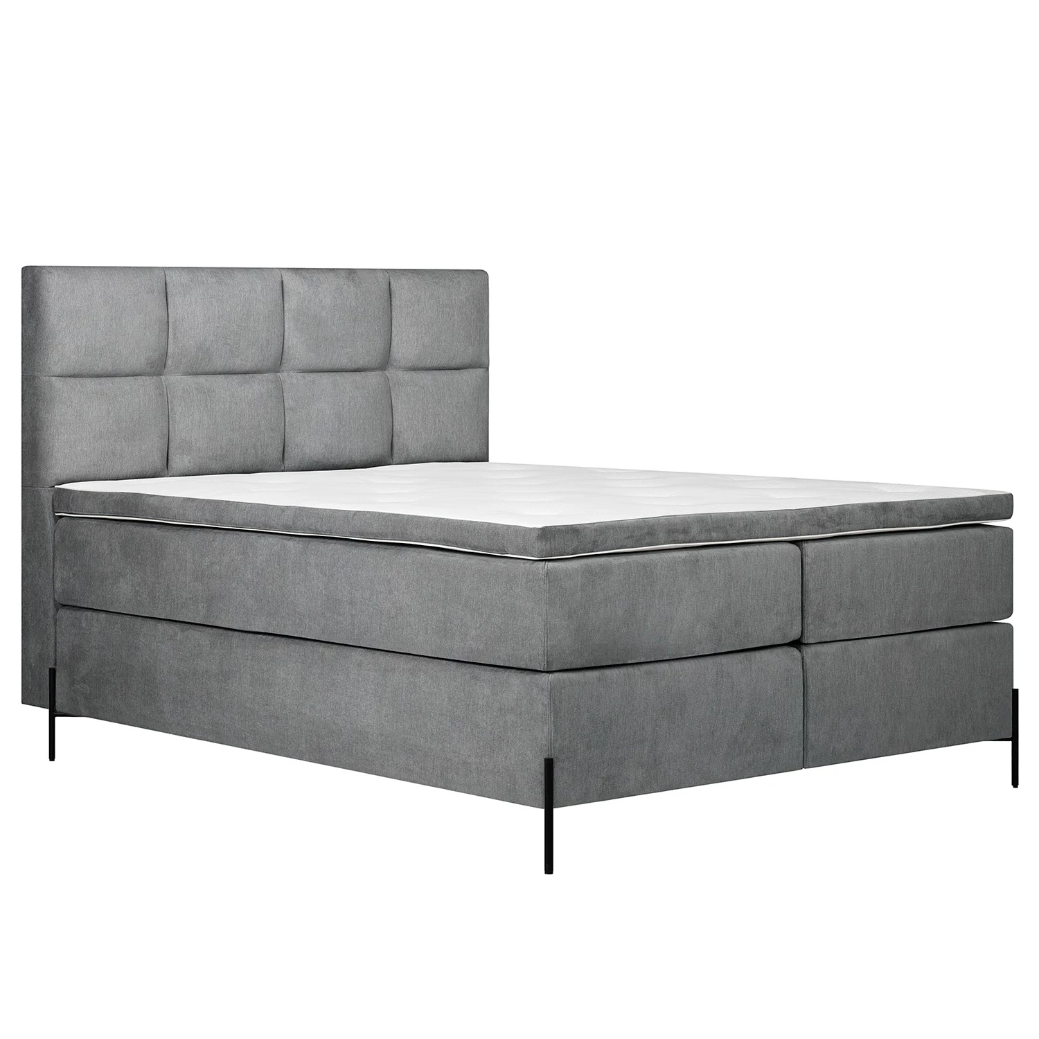 Loftscape Boxspringbett Sari II - Flachgewebe Oriella: Grau - 180 x 200cm 4 Loftscape Boxspringbett Sari II - Flachgewebe Oriella: Grau - 180 x 200cm – Bild 2