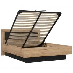 Loftscape Bettgestell Franken II - Catania Eiche Dekor / Schwarz Matt -Deutschland Betten Verkäufe 2022 1000361672 220826 030 DETAILS P000000001000361672