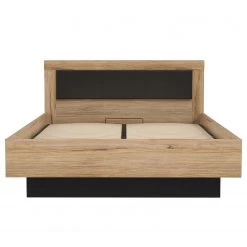 Loftscape Bettgestell Franken II - Catania Eiche Dekor / Schwarz Matt -Deutschland Betten Verkäufe 2022 1000361672 220826 040 DETAILS P000000001000361672