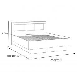 Loftscape Bettgestell Franken II - Catania Eiche Dekor / Schwarz Matt -Deutschland Betten Verkäufe 2022 1000361672 220826 500 SKETCH DETAILS P000000001000361672 sketch