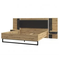 Loftscape Bettgestell Lucy - Inkl. Beleuchtung - Eiche Artisan Dekor / Dunkelgrau Betonoptik -Deutschland Betten Verkäufe 2022 1000361674 220826 040 DETAILS P000000001000361674