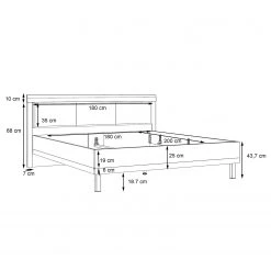Loftscape Bettgestell Franken I - Catania Eicke Dekor / Schwarz Matt - 180 x 200cm -Deutschland Betten Verkäufe 2022 1000361675 220826 501 SKETCH DETAILS P000000001000361675 sketch