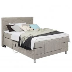 Trendline by ADA Boxspringbett Talea - Chenille TBS: 2 Steingrau - 90 x 200cm - H2