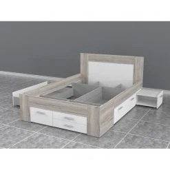 Loftscape Bettgestell Mons - Sandeiche Dekor / Weiß -Deutschland Betten Verkäufe 2022 1000363102 220819 020 MOOD DETAILS P000000001000363102 mood