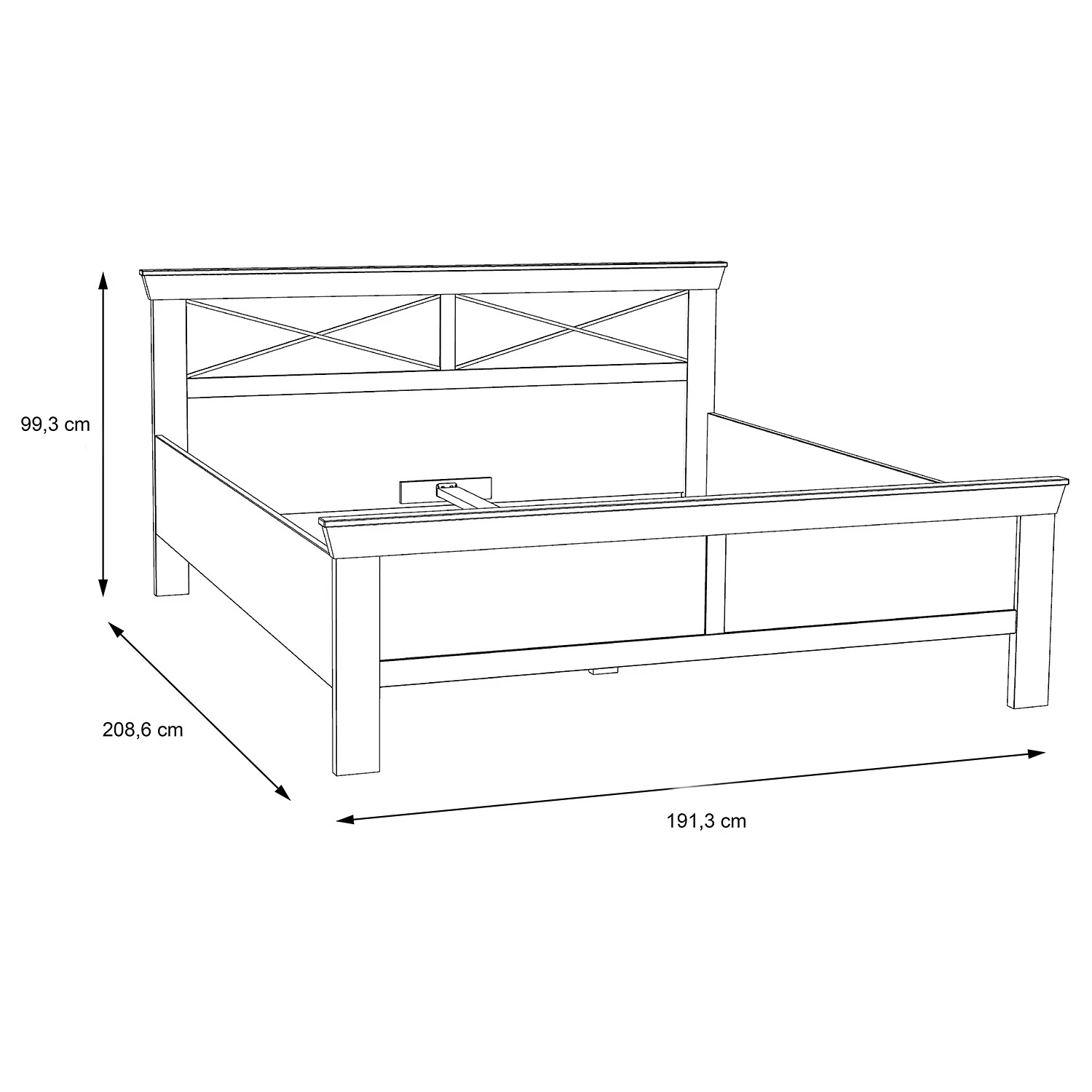 Loftscape Bettgestell Norrberg - Pinie Weiß Dekor 8 Loftscape Bettgestell Norrberg - Pinie Weiß Dekor – Bild 6