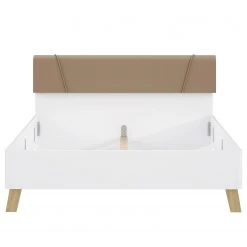 Loftscape Bettgestell Olivee - Hochglanz Weiß /Braun -Deutschland Betten Verkäufe 2022 1000365834 220909 050 DETAILS P000000001000365834