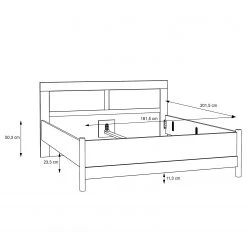Loftscape Bettgestell Riecce - 180 x 200cm -Deutschland Betten Verkäufe 2022 1000365841 220909 501 SKETCH DETAILS P000000001000365841 sketch