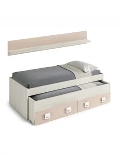 Dmora Bettgestell mit zweitem Ausziehbett mit