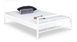 EINRICHTEN24 Metallbett Ruby weiß - Breite: 160 cm