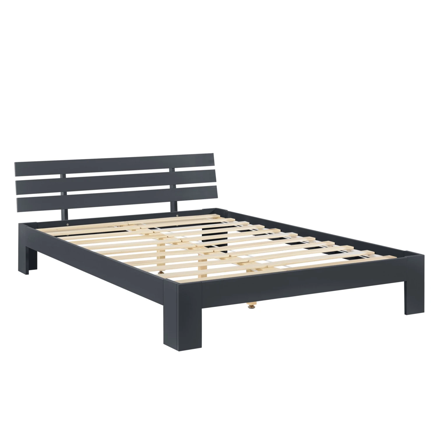 En.casa Holzbett Svensby mit Matratze - Grau - Breite: 185 cm 5 En.casa Holzbett Svensby mit Matratze - Grau - Breite: 185 cm – Bild 3