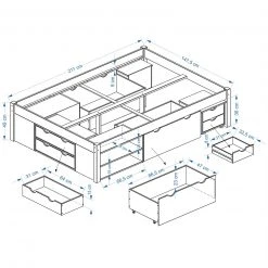 IDIMEX Funktionsbett SABRINA 140x200 cm - Weiß -Deutschland Betten Verkäufe 2022 21347c4fdbd643d989da2c23666ab2da