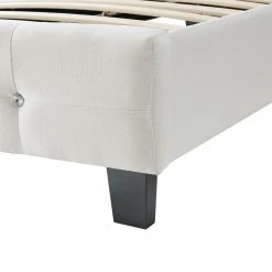 CARO-Möbel Polsterbett DELAWARE 90x200 cm - Weiß -Deutschland Betten Verkäufe 2022 2452363675a54bdc86ee92e4e0c5870c