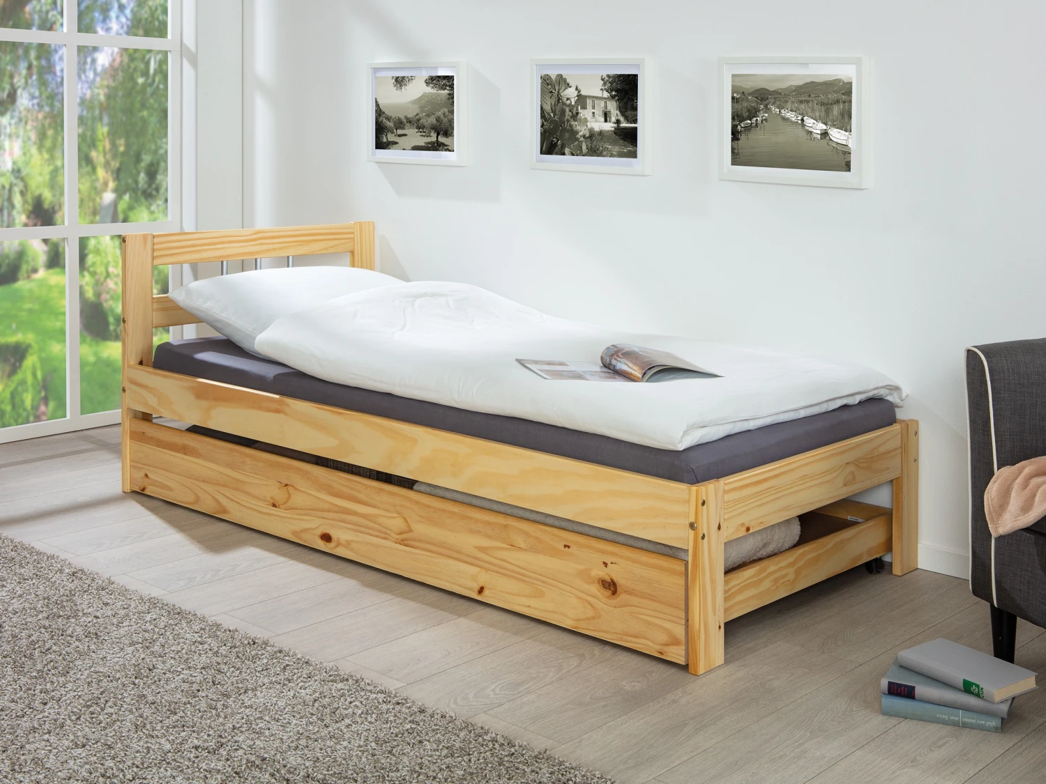 Ebuy24 Lacki Bettschublade natur - Lacki Bettschublade natur lackiert. 4 Ebuy24 Lacki Bettschublade natur - Lacki Bettschublade natur lackiert. – Bild 2