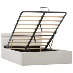 VidaXL Stauraumbett Hydraulisch mit LED - vidaXL Stauraumbett Hydraulisch mit LED Weiß Kunstleder 140×200 cm -Deutschland Betten Verkäufe 2022 36a393d56b2b4afab6ace10a1120234d