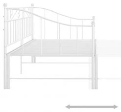 VidaXL Schlafsofa-Gestell - vidaXL Ausziehsofa Bettgestell Weiß Metall 90x200 cm -Deutschland Betten Verkäufe 2022 3730da0c5c354434a814d8848947bced.cropped 12 205 661 613.processed