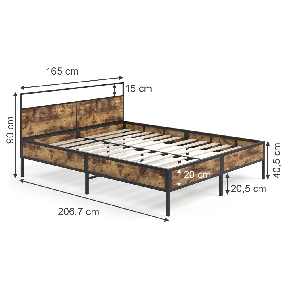 VitaliSpa Holzbett „Fyrk“ 200x160cm mit Matratze 9 VitaliSpa Holzbett „Fyrk“ 200x160cm mit Matratze – Bild 7