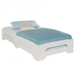 IDIMEX Stapelbett 2er Set RONNY 90x200 cm - Weiß