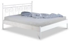 EINRICHTEN24 Metallbett Ida weiß - Breite: 120 cm