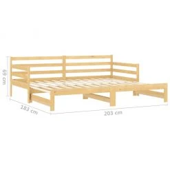 VidaXL Tagesbett - vidaXL Tagesbett Ausziehbar Kiefer Massivholz 2x(90x200) cm -Deutschland Betten Verkäufe 2022 453bfb5212714fe788883dba98fea20f