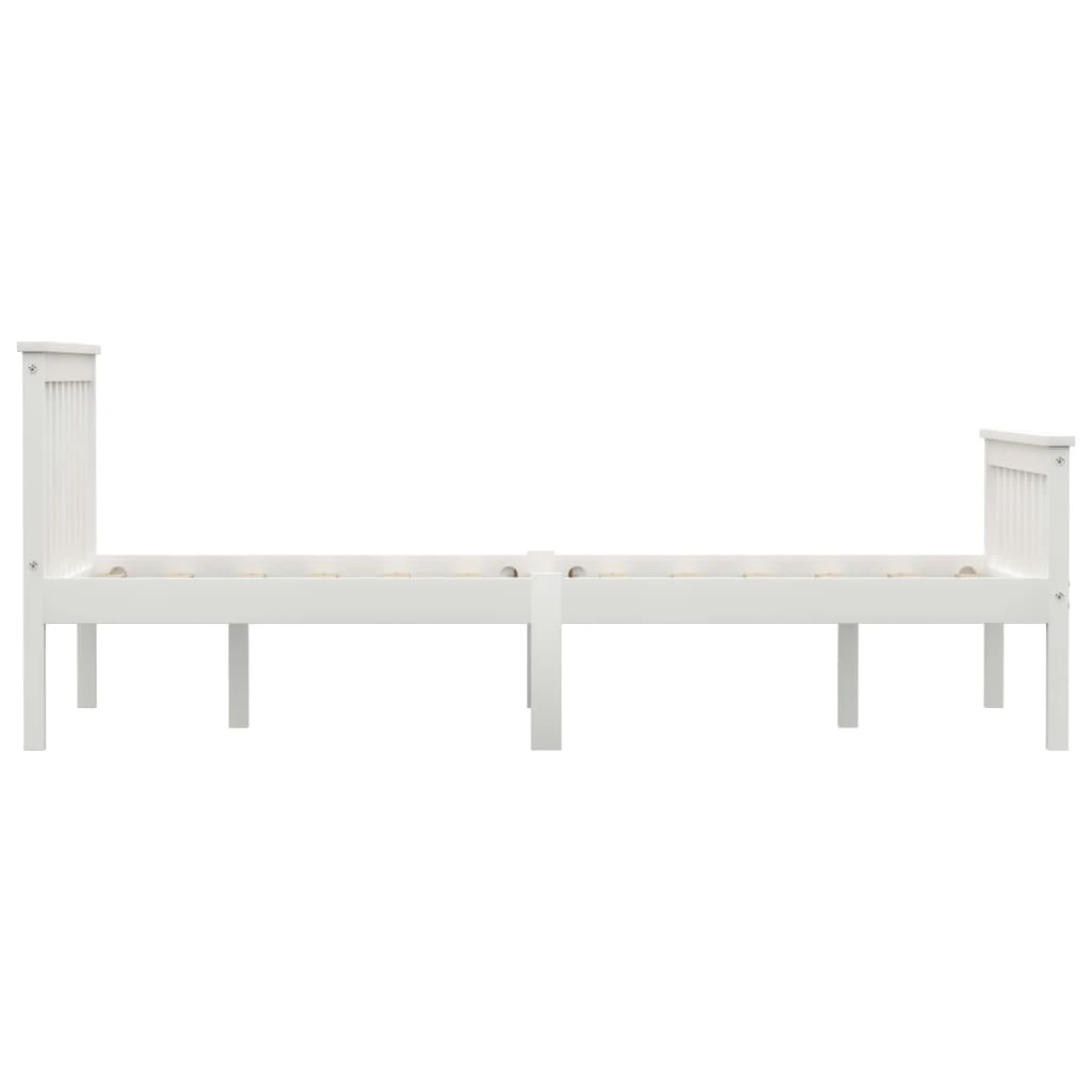 VidaXL Massivholzbett Kiefer - vidaXL Massivholzbett Weiß Kiefer 120x200 cm 6 VidaXL Massivholzbett Kiefer - vidaXL Massivholzbett Weiß Kiefer 120x200 cm – Bild 4