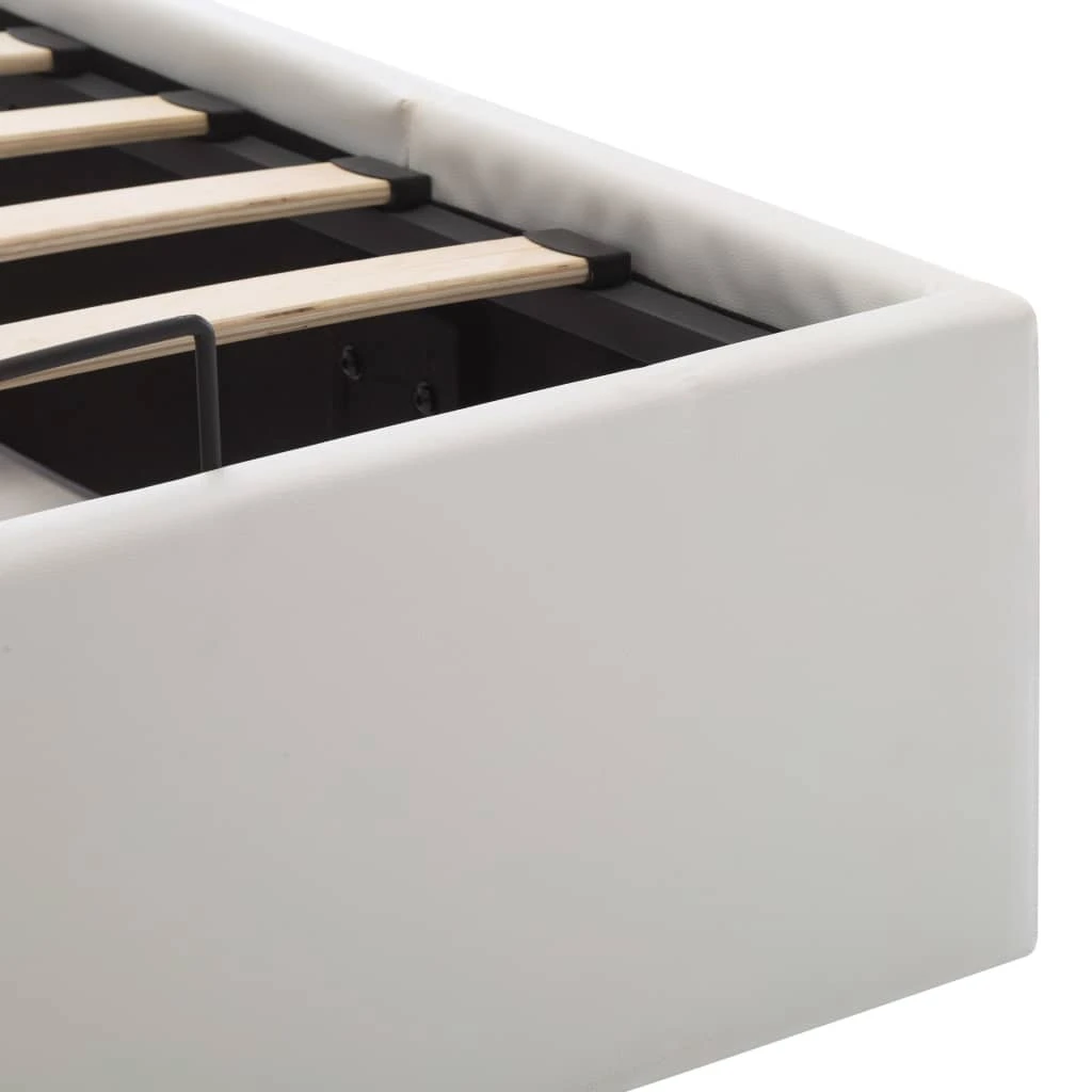 VidaXL Stauraumbett Hydraulisch Kunstleder - vidaXL Stauraumbett Hydraulisch Weiß Kunstleder 160×200cm 11 VidaXL Stauraumbett Hydraulisch Kunstleder - vidaXL Stauraumbett Hydraulisch Weiß Kunstleder 160×200cm – Bild 9