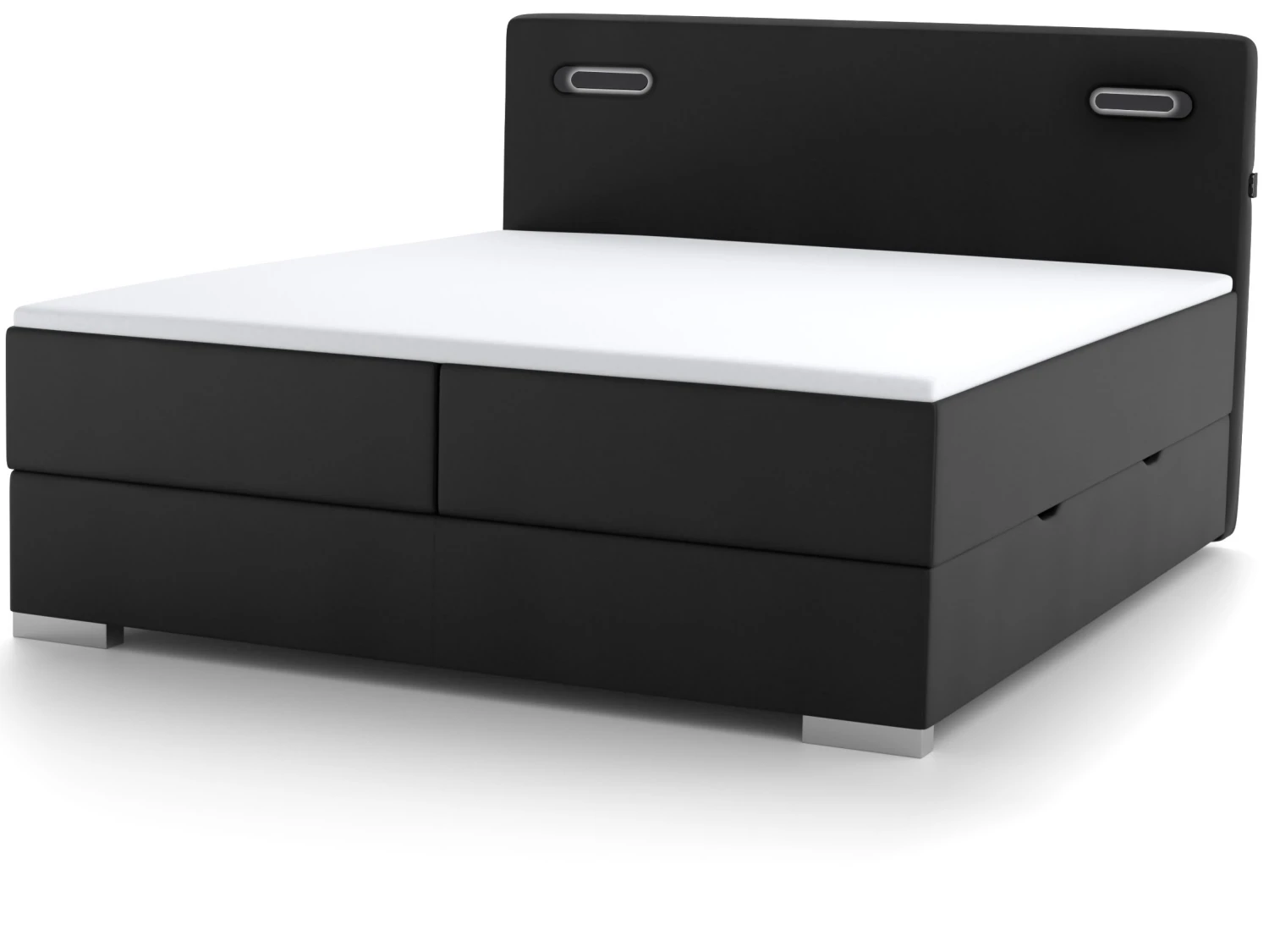 Wonello Boxspringbett Modesto mit Bettkasten - Schwarz 3 Wonello Boxspringbett Modesto mit Bettkasten - Schwarz