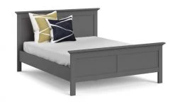 Ebuy24 Venedig doppelbett 160x200 - Venedig doppelbett 160x200 cm, matt grau.
