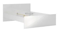 Dmora Bettgestell in weißer Holzoptik