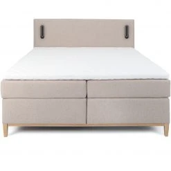 Wonello Boxspringbett Ludvika - Beige - Eiche Dekor - Breite: 180 cm -Deutschland Betten Verkäufe 2022 534abcd6264748bebeaeeff015278c3b