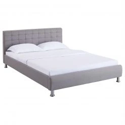CARO-Möbel Polsterbett CANNES 140x200 cm - Grau