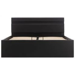 VidaXL Stauraumbett Hydraulisch mit LED - vidaXL Stauraumbett Hydraulisch mit LED Schwarz Kunstleder 140×200 cm -Deutschland Betten Verkäufe 2022 5e60259fc4114a73ab260141cd12cbcb