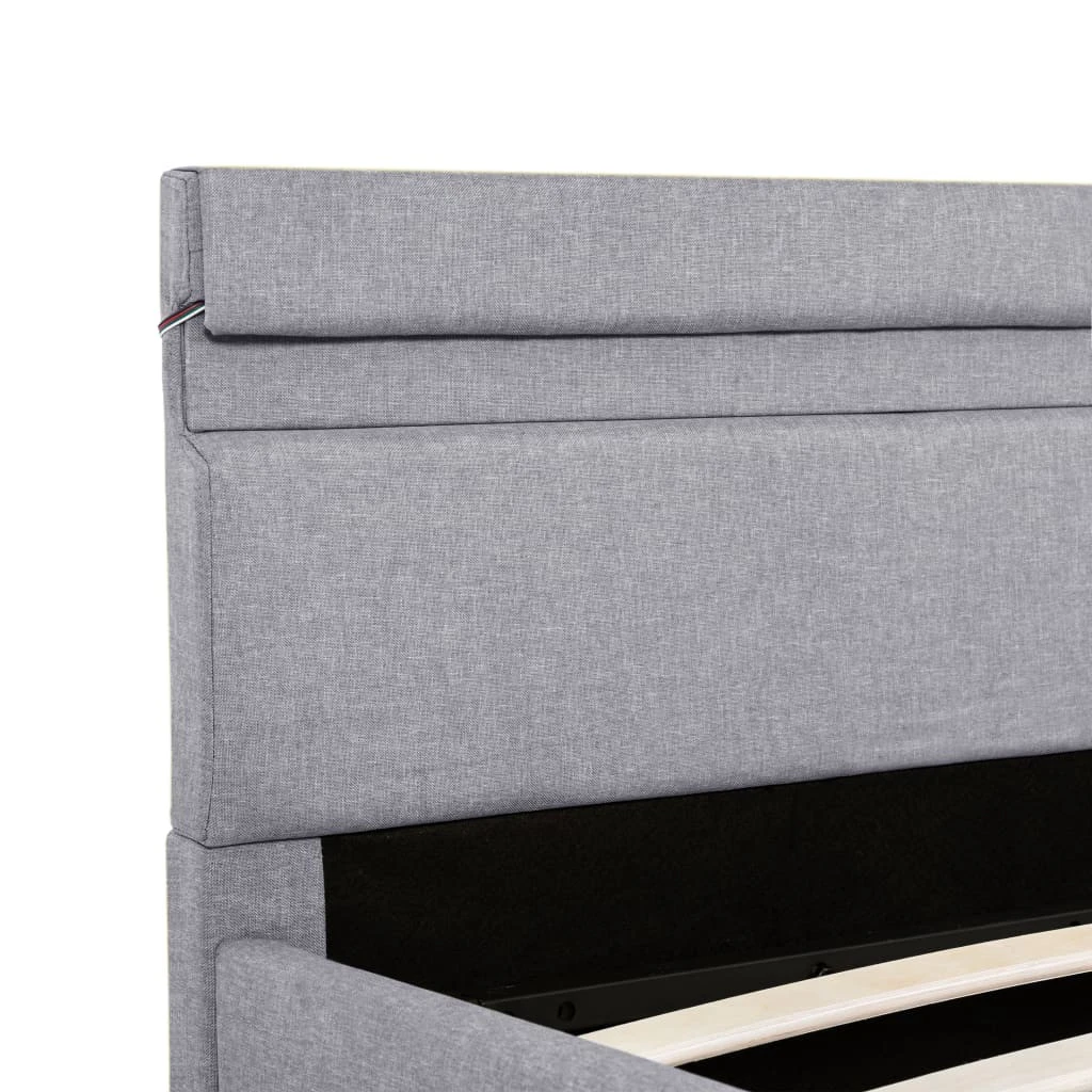 VidaXL Bettgestell - vidaXL Stauraumbett Hydraulisch mit LED Hellgrau Stoff 180×200 cm 12 VidaXL Bettgestell - vidaXL Stauraumbett Hydraulisch mit LED Hellgrau Stoff 180×200 cm – Bild 10