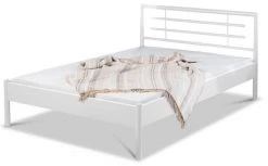 EINRICHTEN24 Metallbett Lia weiß, 140 x 200 cm - Breite: 140 cm