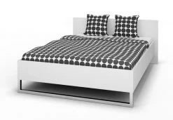 Ebuy24 Stina Bett 140 - Glas Weiß