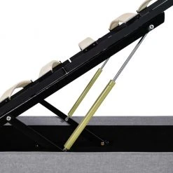 VidaXL Bettgestell - vidaXL Stauraumbett Hydraulisch mit LED Hellgrau Stoff 90×200 cm -Deutschland Betten Verkäufe 2022 6a63b090364d4ca0b3f214635c8302a3