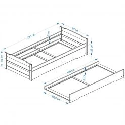 IDIMEX Tandembett LORENA 90x200 cm - Pink -Deutschland Betten Verkäufe 2022 73b1547e038e43e895df5d05c7350e7b