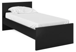 Dmora Bettgestell in schwarzer Holzoptik