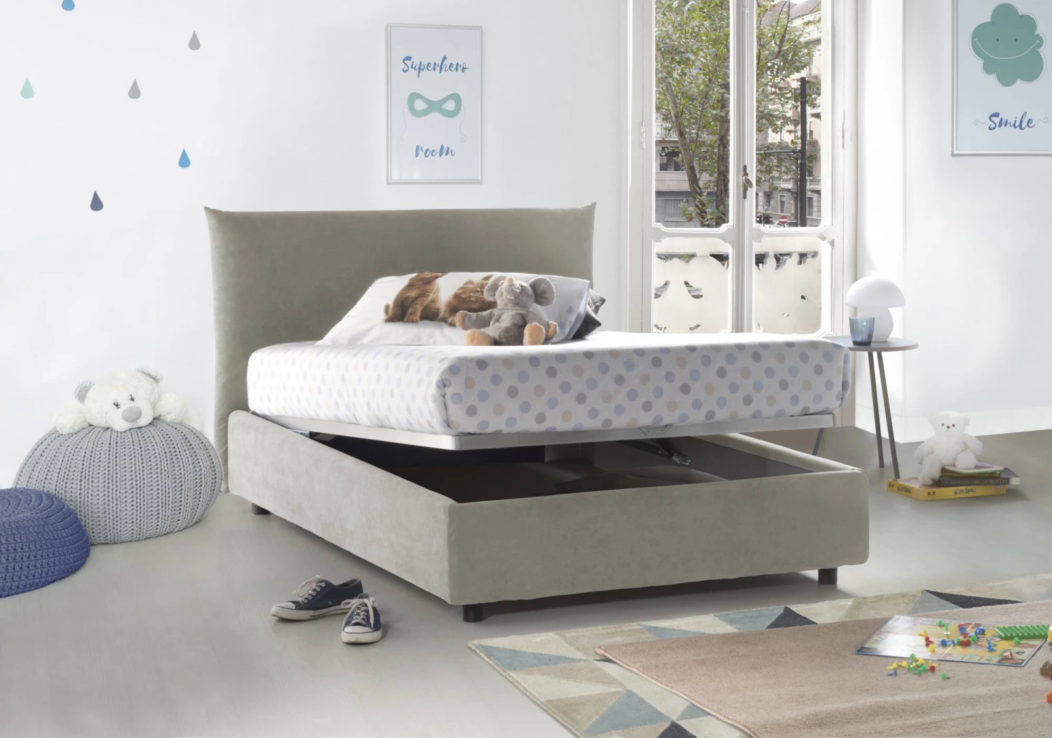 Talamo Italia Bett Rosa eineinhalb mit 4 Talamo Italia Bett Rosa eineinhalb mit – Bild 2