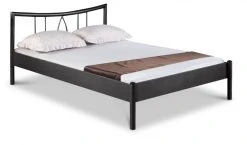 EINRICHTEN24 Metallbett Hanna dunkelgrau - Breite: 140 cm
