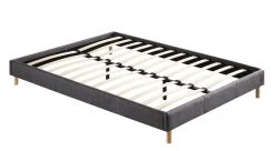 Sensoreve Bettgestell aus grauem Stoff 180x200cm