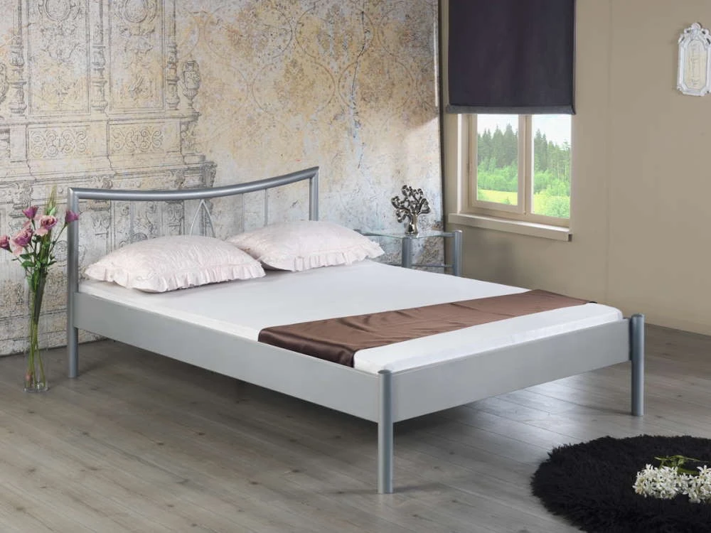 EINRICHTEN24 Metallbett Hanna silber, 100 x 200 cm - Breite: 100 cm 4 EINRICHTEN24 Metallbett Hanna silber, 100 x 200 cm - Breite: 100 cm – Bild 2