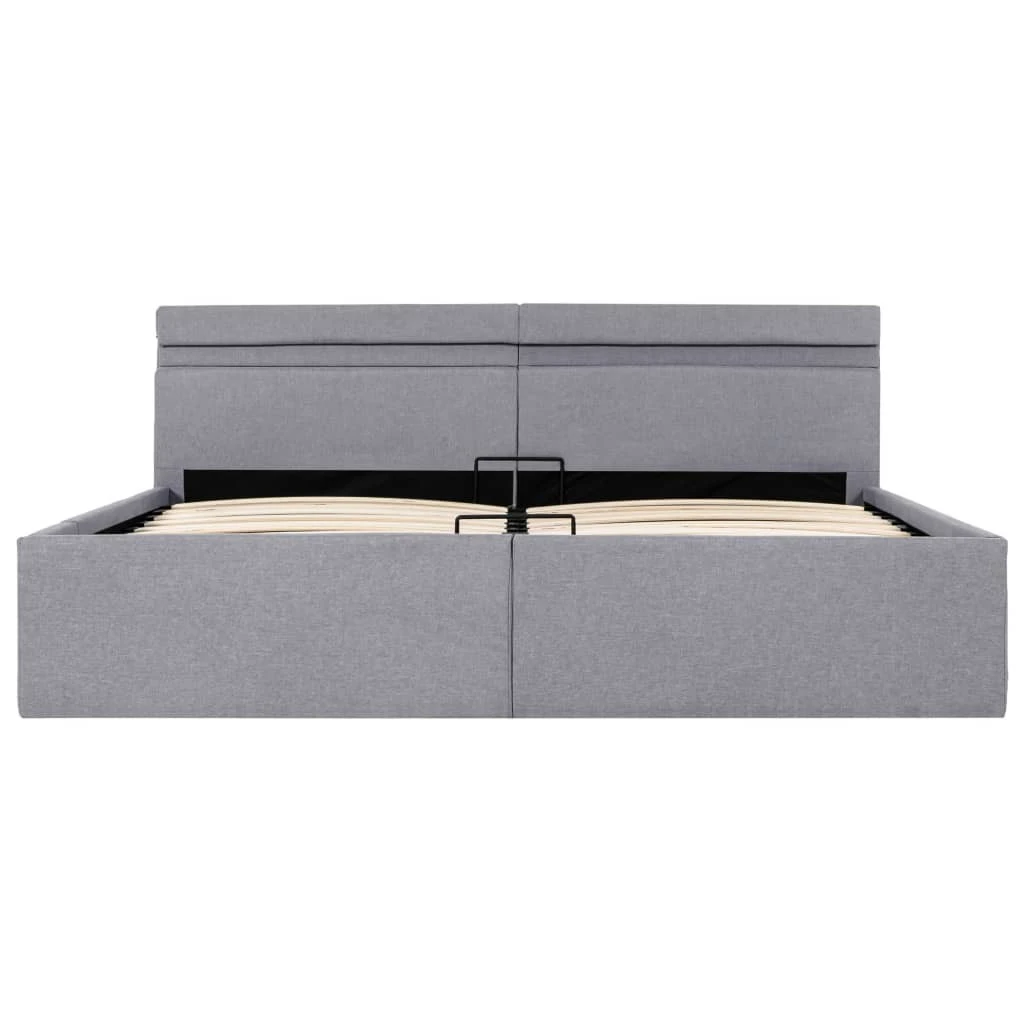 VidaXL Bettgestell - vidaXL Stauraumbett Hydraulisch mit LED Hellgrau Stoff 180×200 cm 6 VidaXL Bettgestell - vidaXL Stauraumbett Hydraulisch mit LED Hellgrau Stoff 180×200 cm – Bild 4
