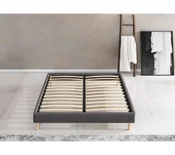 Sensoreve Bettgestell aus grauem Stoff 140x190cm -Deutschland Betten Verkäufe 2022 80e516cf73884d14a419849ac42fc3d0